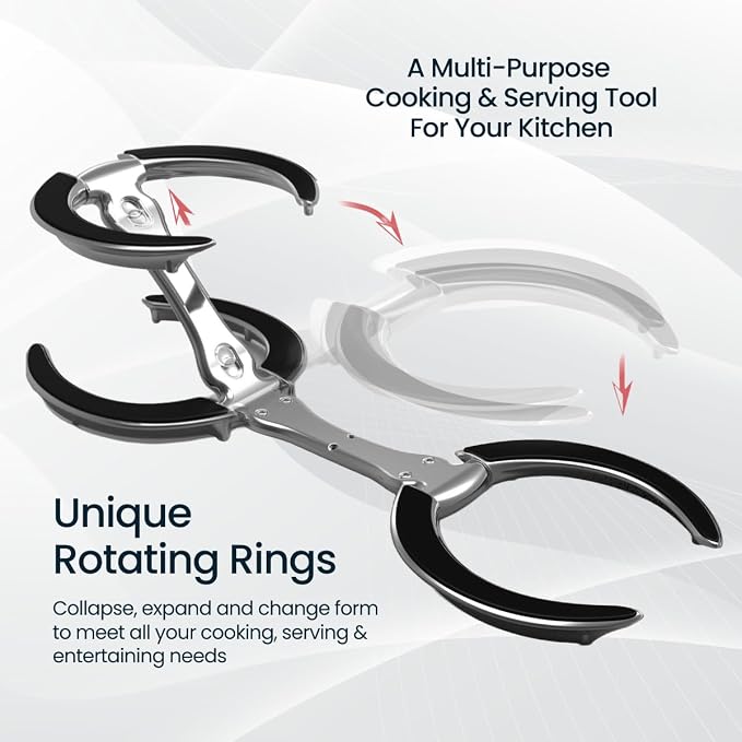 Trivae 4-in-1 Pot Lid Holder and Kitchen Trivet for Countertop – Durable Cast Aluminum Hot Pan Stand & Cake Display – Heat Resistant Silicone, Space Saving Foldable Design - Image 4
