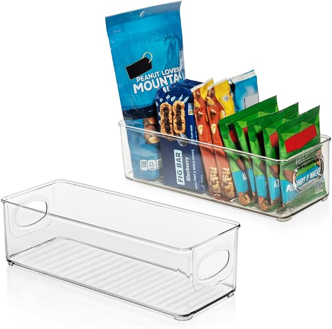 CLEARSPACE Plastic Pantry Organization and Food Storage Bin – Great Kitchen Fridge Organizer Bins, 2 Pack - Image 7