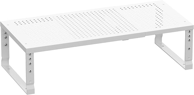 Expandable Adjustable Stackable Multi-Purpose Spice Racks,Metal Storage Rack, Practical Kitchen Pantry Shelves, Countertop for Kitchen, Bathroom, Storage Room & Other Places(1Pack/White,Medium) by Ipotivespaceorganization
