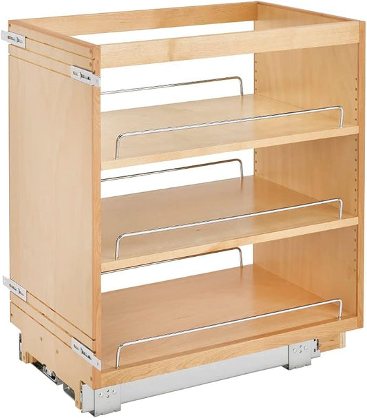 Rev-A-Shelf 14" Pullout Kitchen Cabinet Storage Organizer Slide Out Pantry Spice Rack with Adjustable Shelves for 14.5" W Cabinet Opening, 448-BC-14C by Rev-A-Shelf