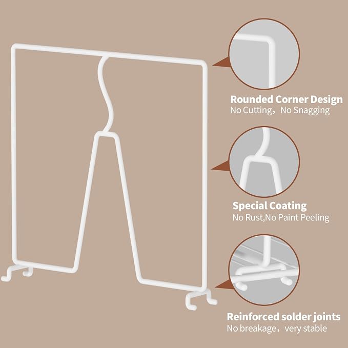 Wire Shelf Dividers for Closet: Tall 10.6in x Deep 12in, 16 Pack | Wire Shelves Organizer for Closet - Adjustable Purse Organizer for Clothes, Sweater, Towels Jeans - Metal Pantry Separators - Image 7