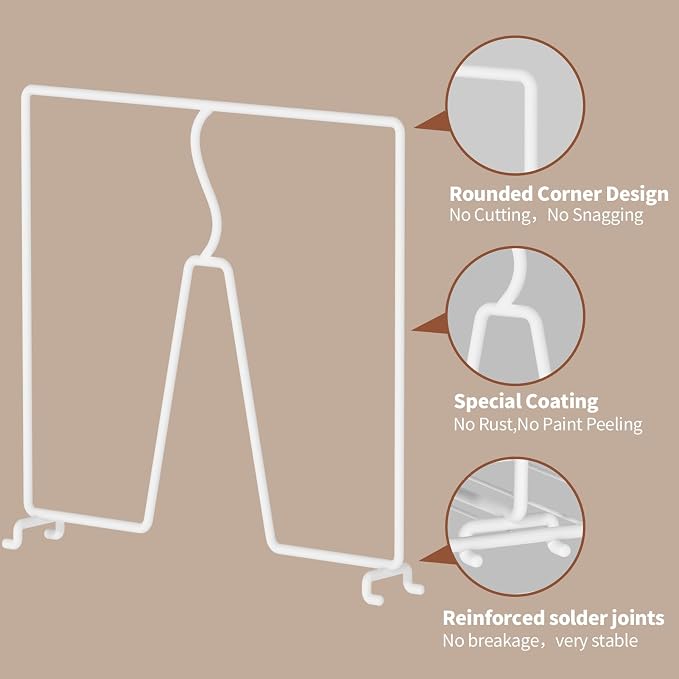 Wire Shelf Dividers for Closet: 16" Tall x 12" Deep (Taller) 6 Pack | Wire Shelves Organizer for Closet - Adjustable Purse Organizer for Clothes, Sweater, Towels Jeans - Metal Pantry Separators - Image 7