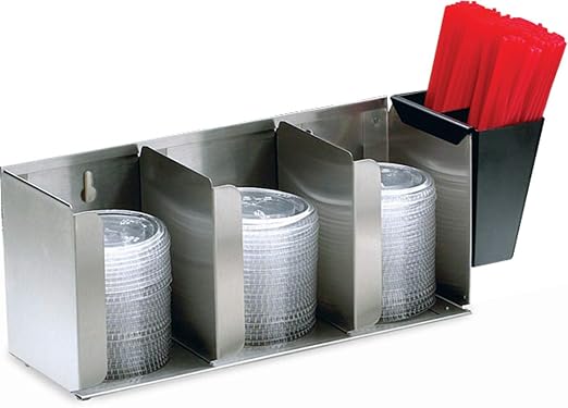 San Jamar Lid Organizer with Adjustable Dividers for Restaurants and Fast Food, Plastic, 14.5 Inches, Silver - Image 6