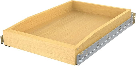 Wooden Pull out Cabinet Organizer 21" W x 21" D x 4.3" H, Heavy Duty Slide Out Drawers Pull-Out Home Organizers for Kitchen Cabinets by Pulloutor