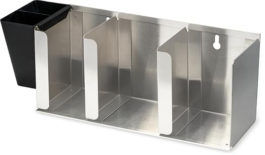San Jamar Lid Organizer with Adjustable Dividers for Restaurants and Fast Food, Plastic, 14.5 Inches, Silver - Image 5