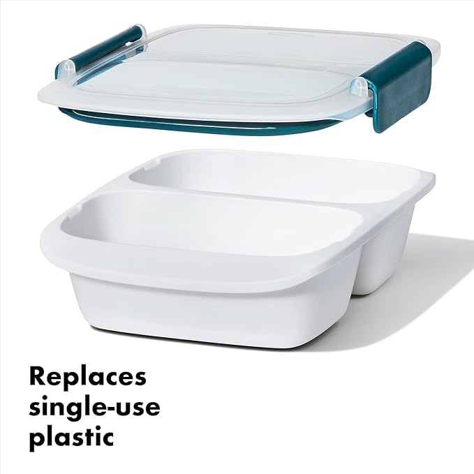 OXO Good Grips Prep & Go 2 Cup Divided Container - Leakproof Food Storage, Pack of 4 - Image 4
