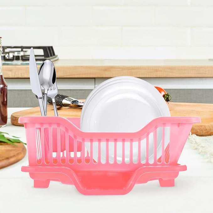 Hemoton 1set Household Dish Drying Rack Kitchen Drainer Drainage Design Space-Saving Dish Basket for Organized Countertop Chic Multi-Purpose Kitchen Utensils Holder - Image 2