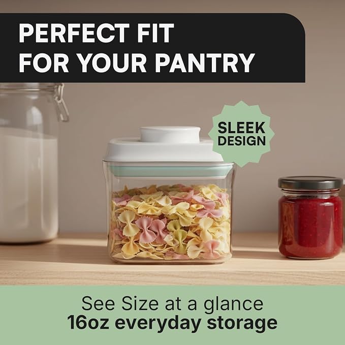 Bop Top Airtight Food Storage Containers with Lid Multi Pack | Kitchen Canister Sets | Air Tight Pantry Container | Pop Top Dry Food Storage Containers for Snacks, Sugar, Flour, Baking, Cereal, Pasta - Image 5