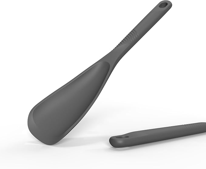 Silicone Cooking Utensils Set - 600°F Heat Resistant, Nonstick Kitchen Utensil Set with Spatulas, Spoons, Whisk, Tongs, BPA Free, Dishwasher Safe (Gray) - Image 3
