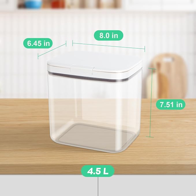 4.75 Qt Rice Flour Container Dog Food Storage Holder with Flip-up Lid Scoop | Airtight Dry Food Containers Pet Cat Food Bin Laundry Room Organization Household Essentials Kitchen Pantry Organizers - Image 6