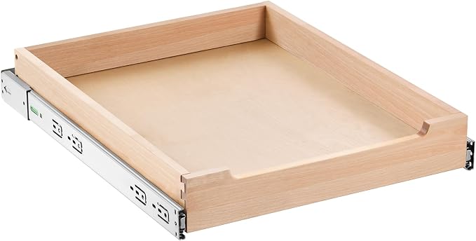 VEVOR Pull Out Cabinet Organizer, 17"W x 21"D Cabinet Drawer, Soft Close Slide out Shelf, Heavy-Duty Sliding Wood Drawer, Bottom Mount Size（17.5"W x 23"D）and Side Mount Size（18"W x 23"D） by VEVOR