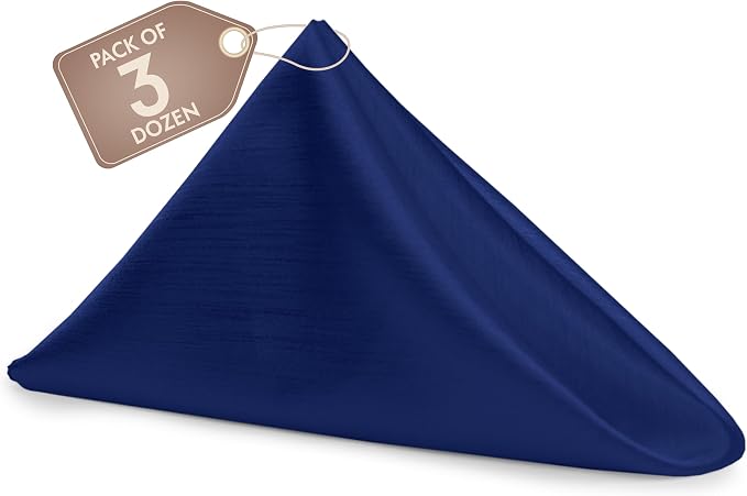 17x17-Inch Shantung Cloth Napkins, Deep Royal, Set of 36 by UltimateTextile