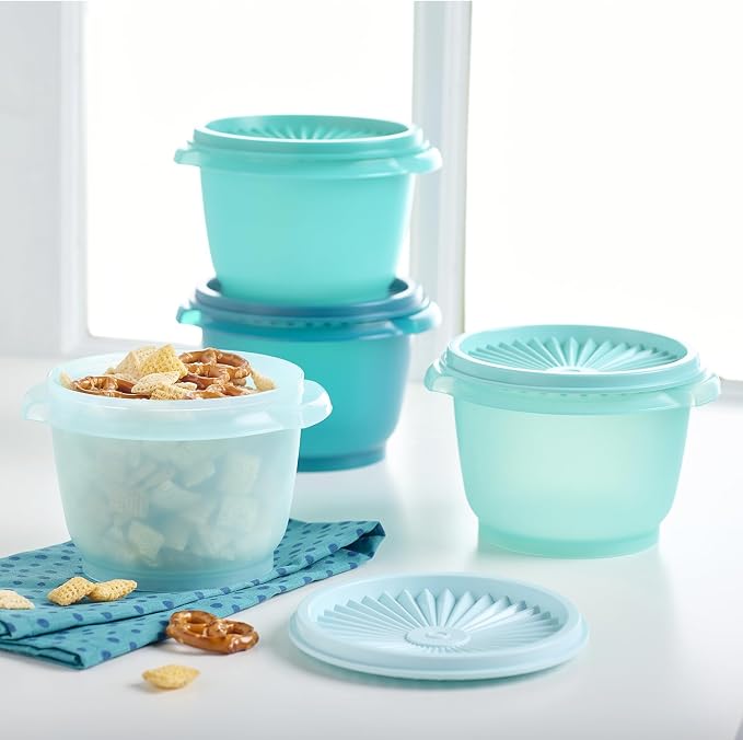 Tupperware Heritage Collection, New 16 Piece Food Storage Container Set in Vintage Green, Dishwasher Safe and BPA Free (8 containers, 8 lids) - Image 6