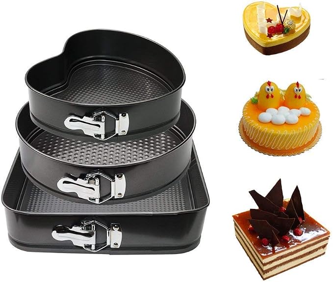 12 Piece Cake Decorating Nozzle Cake Making Set,Cake Decoration Kit with 360-Degree Rotating Turntable, Icing Nozzles, Scraper Set, Silicone Spatula,Cake Tin Set of 3, (Combo 5) - Image 3