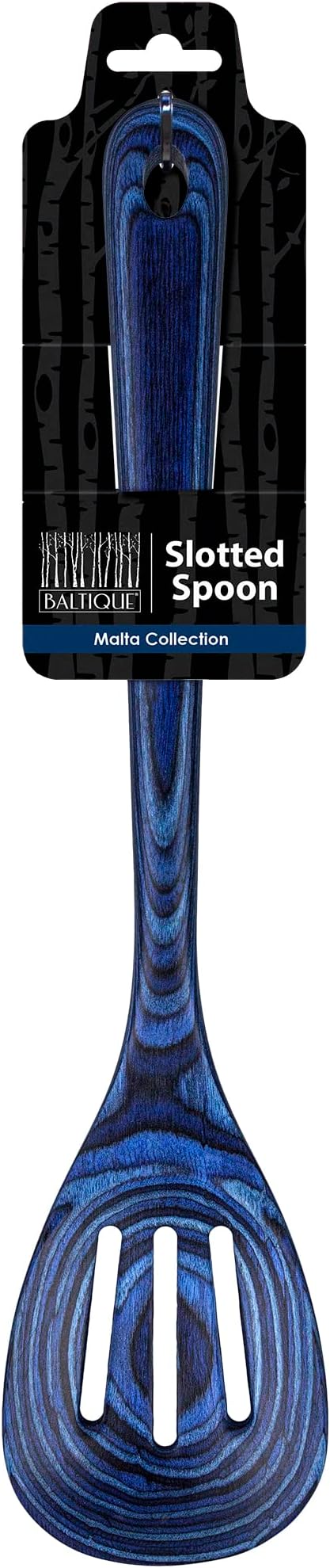 Totally Bamboo Baltique Malta Collection 12-1/2" Wooden Cooking Spoon, Safe for Nonstick, Slotted Spoon - Image 4