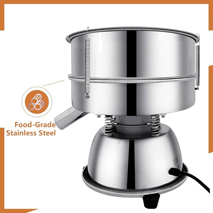 Sidasu Automatic Vibrating Sieve Shaker–40&60 Mesh Flour Sifter | Electric 110V/50W Sifter Machine for Baking Kitchens,Grain Milling,Herbal Powder,Food Preparation - Image 6