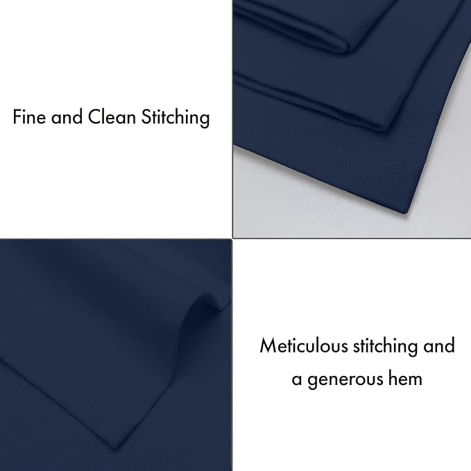 Ruvanti Cloth Napkins Set of 12, 100% Cotton High GSM 18x18 Inches Soft, Washable, Highly Durable & Absorbent, Perfect for Parties, Christmas, Thanksgiving Dinners – Pageant Blue - Image 5