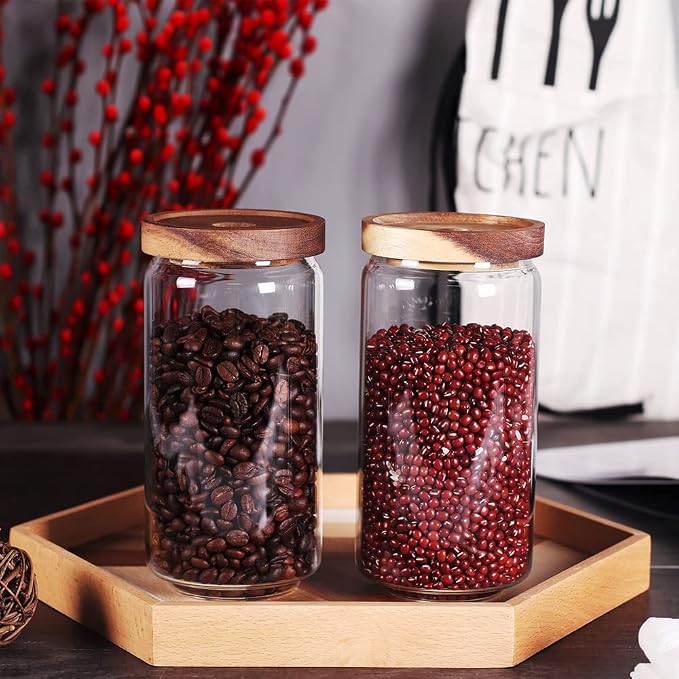 SAIOOL Borosilicate Glass Kitchen Jars/Canisters, 2 Pack 30Oz/900ml - Image 7