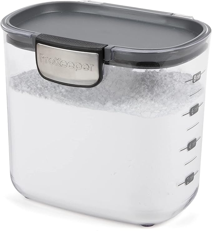 Progressive International ProKeeper+ Clear Plastic Airtight Food Baker's Kitchen Storage Organization Container Canister Set with Magnetic Accessories, 2- Piece Set (Powdered & Brown Sugar 1.4-Quart) - Image 2
