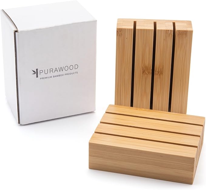 Purawood Premium Bamboo Knife Block Inserts – 2 Pack – Compatible Expandable Drawer Organizer & Utensil Organizer, Cutlery Tray with Dividers for Kitchen Utensils & Flatware (Natural)… - Image 4