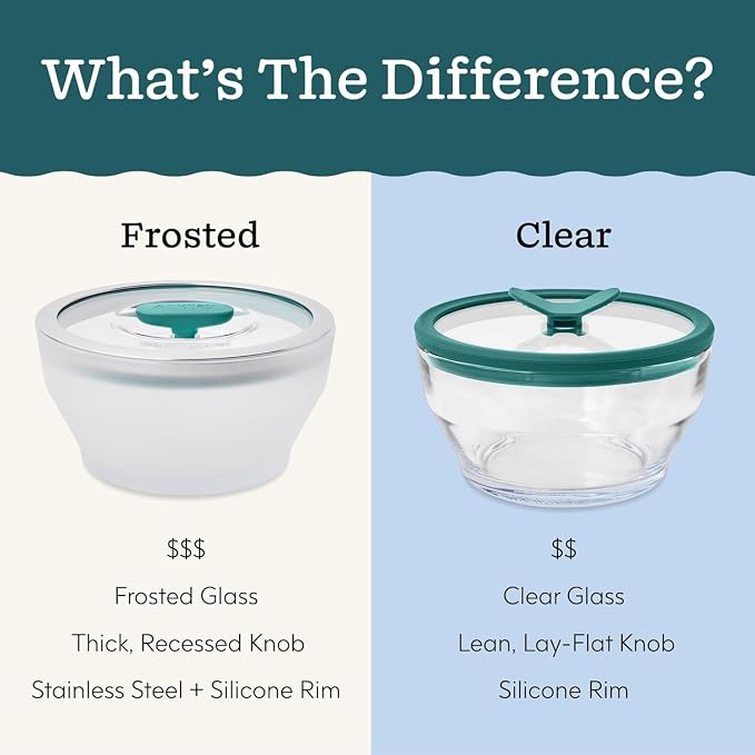 Anyday 4-Piece Medium Glass Food Storage with Lids (Clear Blueberry) | Plastic-Free Meal Prep, Microwave Cookware, Stackable Airtight Container, Vented Lid, Microwave-Safe Reheating - Image 7