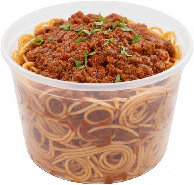 64 oz (1/2 Gallon) Heavy Duty Round Plastic Deli Soup Containers with Lids, For Meal Prep Containers | BPA Free | Stackable | Leakproof | Microwave/Dishwasher/Freezer Safe (Pack of 10 Sets) - Image 6