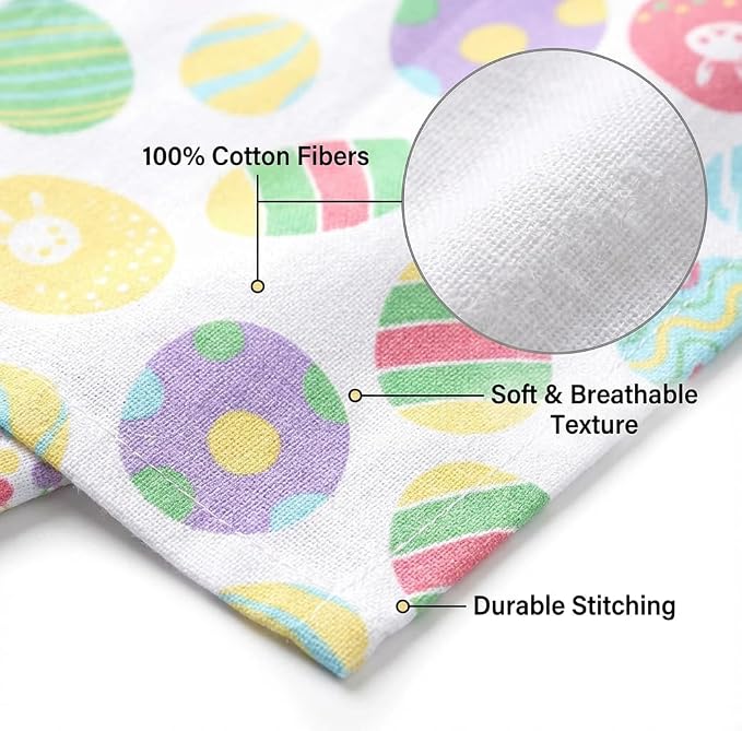 Urban Villa Cloth Napkins Cotton 20x20 (Set of 12) Egg Print - Image 4