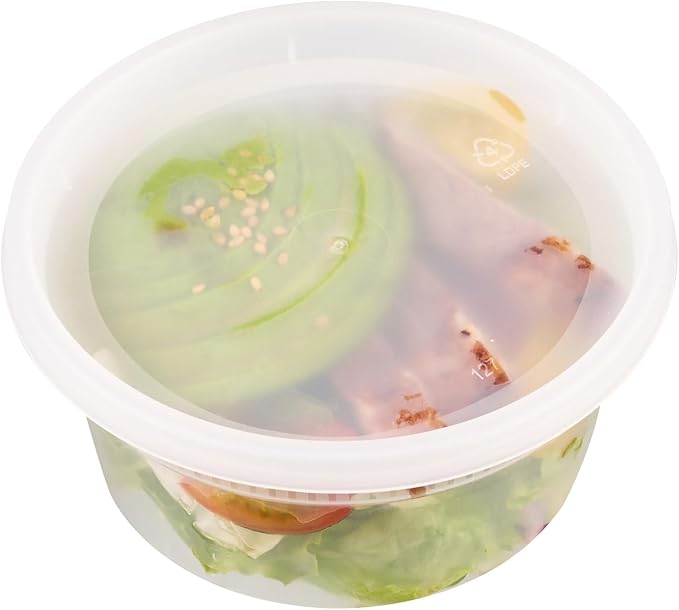 Restaurantware-Asporto 12 Ounce To Go Boxes, 25 Microwavable Round Soup Containers - Clear Plastic Lids Included, Do Not Contain BPA, Clear Plastic Soup Containers, Disposable - Image 9