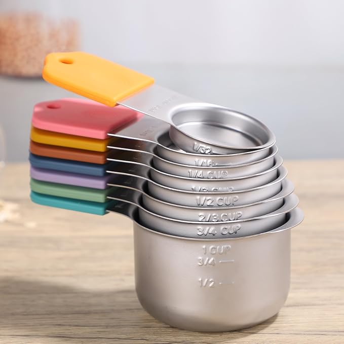 Magnetic Measuring Cups Set Stainless Steel Stackable Nesting Measuring Cup | for Measuring Dry and Liquid Ingredients - Image 7