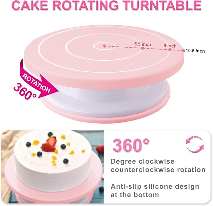 Cake Decorating Kit,Piping Bags and Tips Set,Cake Decorating Supplies,Frosting Piping Kit,Cake Baking Supplies for Beginners (255PC) - Image 2