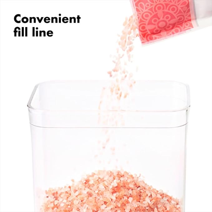OXO Good Grips POP Container, Airtight Food Storage for Pantry, 4.4 Qt | One-push Airtight Seal, Store Dry Goods like Flour, Sugar or Pasta, Stackable, Dishwasher safe, Big Square Medium Shape - Image 8