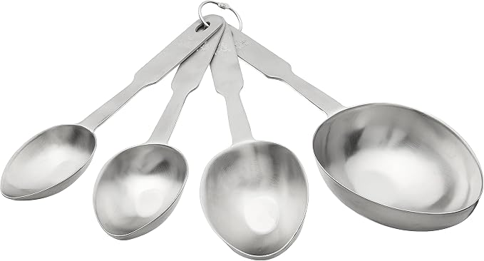 Norpro Stainless Steel 4 Pc Measuring Cup Scoop Shaped Set Metric Equivalents, Silver, 10.5 x 3.5 x 2 inches by Unknown