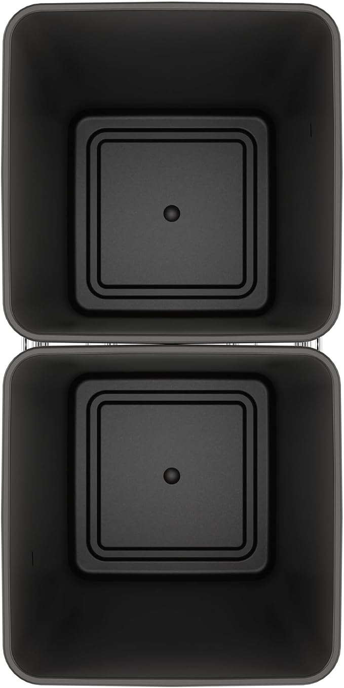 Rev-A-Shelf Double 27 Qt Pullout Trash Can for Base Kitchen Cabinets, Garbage Waste Bin System with Full Extension Slides, Min Opening Width of 11.5", Orion Gray, RV-15KD-13C-S - Image 9