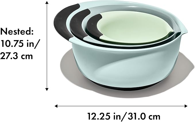 OXO Good Grips 3-Piece Plastic Mixing Bowl Set + OXO Good Grips 2-Piece Plastic Cutting Board Set - Image 3