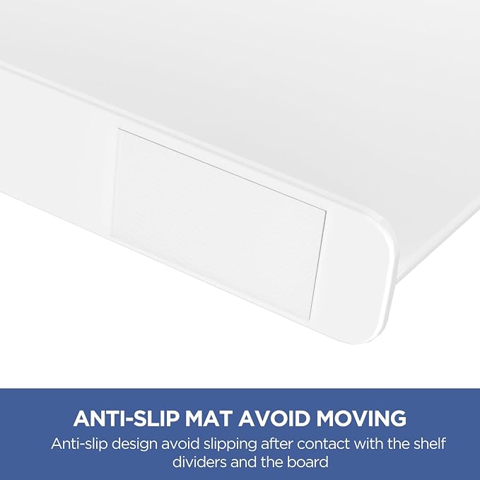 HBlife 8 Pcs White Acrylic Shelf Dividers, Vertical Purse Organizer for Closet Perfect for Sweater, Shirts, Handbags in Bedroom and Kitchen, Closet Separators for Organization Cabinet - Image 5