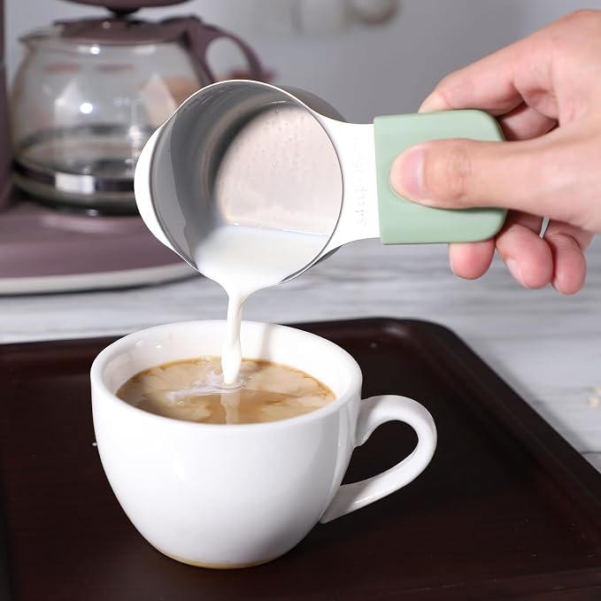 Magnetic Measuring Cups and Spoons Set Including 8 Stainless Steel Stackable Magnetic Measuring Cup 8 Magnetic Measuring Spoon with Leveler for Dry Liquid Ingredient - Image 5