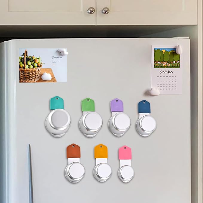 EDELIN Magnetic Measuring Cups and Spoons Set, Stainless Steel 7 cup and 7 spoon with 1 Leveler, 18/8 304 stainless steel (Multicolour 15 sets) - Image 9