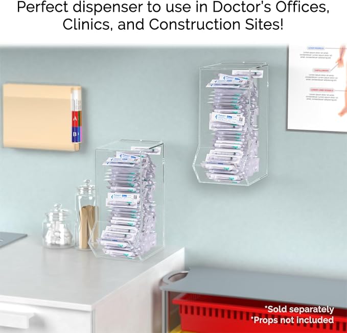 Marketing Holders Clear Dispenser Drop Bin for Retail Medical Facility 6.5" x 14.75" Wall or Counter Storage Display Acrylic Candy Container - Image 3