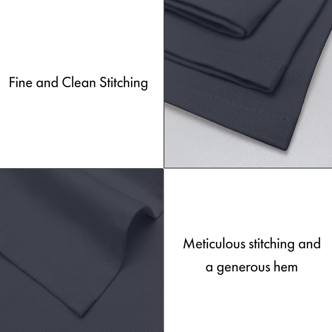 Ruvanti Cloth Napkins Set of 6, 100% Cotton High GSM 18x18 Inches Soft, Washable, Highly Durable & Absorbent, Perfect for Parties, Christmas, Thanksgiving Dinners – Ombre Blue - Image 5