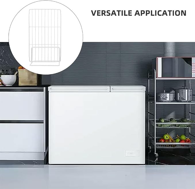 Ggarneck 2pcs Refrigerator Metal Partition Kitchen Chest Freezer Dividers Fridge Wire Shelf Separators for Organized Storage Closet Drawer White Iron Dividers for Home - Image 8