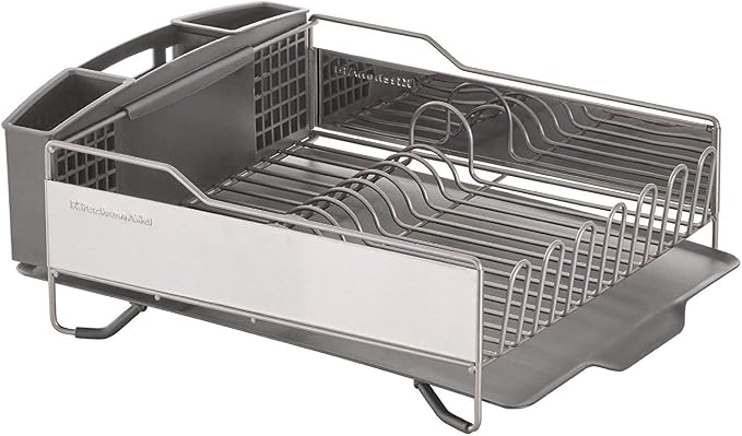 KitchenAid Large Capacity Dish Rack with OXO Good Grips SimplyTear Paper Towel Holder - Image 4