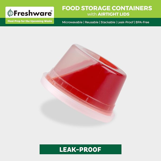 Freshware Food Storage Containers [240 Set] 12 oz Plastic Deli Containers with Lids, Slime, Soup, Meal Prep Containers, BPA Free, Stackable, Leakproof, Microwave, Dishwasher and Freezer Safe - Image 4