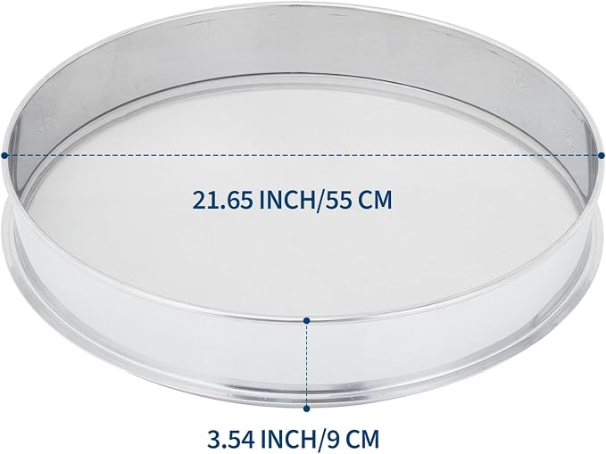 Flour Sieve, 60 Mesh Sifter, 304 Stainless Steel Food-grade Fine Mesh Strainer, Mesh Hole for Mungbean, Rice, Pearl Powder | for Screening Flour, Traditional Chinese Medicine, soy milk, and more - Image 3