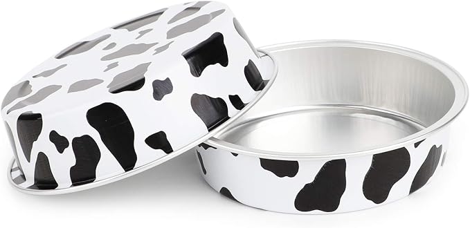 Beasea 4 Inch Pie Tins with Lids, 50 Pack 8 Oz Mini Tart Pan Disposable Pie Tins, Black White Aluminum Foil Flat Baking Cups Round Muffin Container for Mini Cheesecake Tart Quiche - Image 6