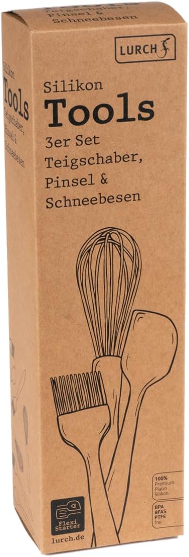 Lurch Flexi Starter Tools Set of 3 Dough Scraper Brush Whisk Baking Basic Set - Image 6