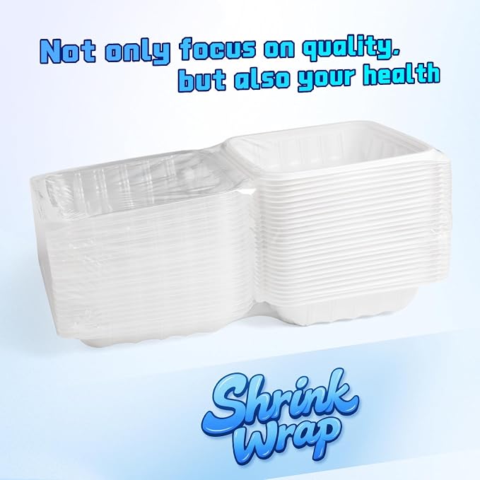 YANGRUI 25-Pack 34 oz 8" Hinged Takeout Box, Shrink-Wrapped No Pre-Wash | Anti-Fog Crystal Lid, Leakproof BPA-Free Square Container, Microwave Safe for Ramen, Salads, Asian & American To-Go Meals - Image 2