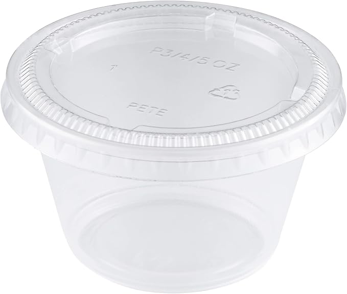 0.75-5.5 oz Plastic Portion Cups with Lids, 100-2000 Count, Dessert Cups with Lids, Jello Shot Cups with Lids, Small Plastic Cups for Salad Dressing & Condiments (500, 1.5, ounces) - Image 8