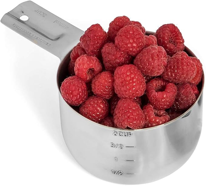 Hudson Essentials Stainless Steel Measuring Cups and Spoons Set (1 Piece 2-Cup) - Image 5