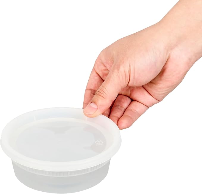 Restaurantware-Asporto 8 Ounce To Go Boxes, 25 Microwavable Round Soup Containers - Clear Plastic Lids Included, Do Not Contain BPA, Clear Plastic Catering Food Containers, Disposable - Image 7