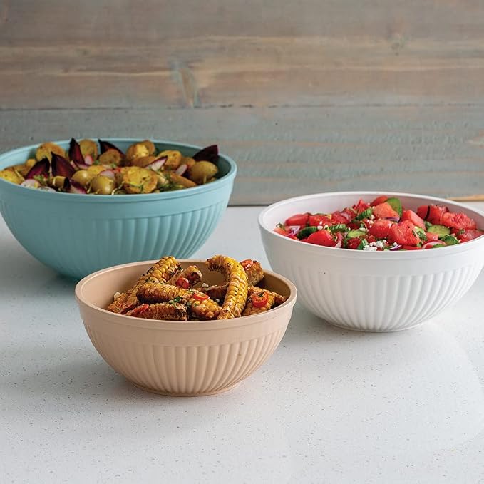 Nordic Ware Prep and Serve Mixing Bowls Set, 3-Piece, Earth-Tones - Image 2